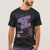 Electro Pop Rocks Snoep Paars T-Shirt (Voorkant)