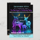 Electro Rendier Fun Kerstfeest Kaart (Voorkant / Achterkant)