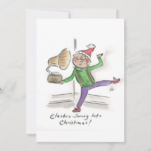 Electro Swing naar Kerstmis Kaart
