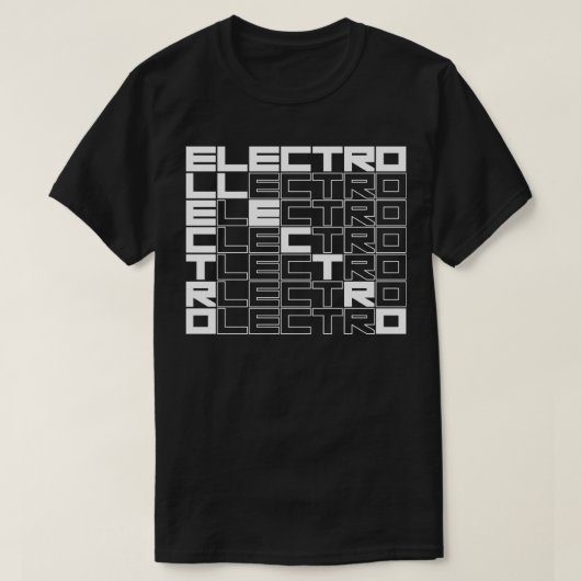 ELECTRO vet tekstontwerp T-shirt (Design voorkant)