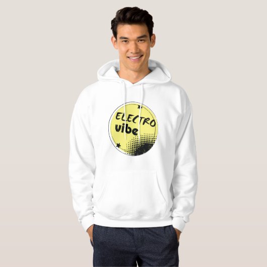 Electro Vibe Mannen Hoodie (Voorkant volledig)