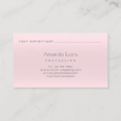 Electrolysis Hair Removal Appointes Wow Roze Afsprakenkaartje (Achterkant)