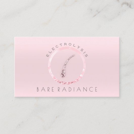 Electrolysis Hair Removal Appointes Wow Roze Afsprakenkaartje (Voorkant)