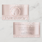 Electrolysis Hair Removal Appointment Roos Glitter Afsprakenkaartje (Voorkant / Achterkant)