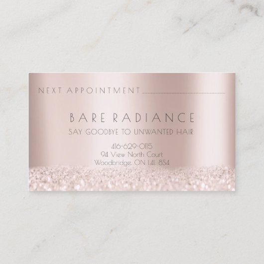 Electrolysis Hair Removal Appointment Roos Grey1 Afsprakenkaartje (Achterkant)