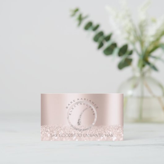 Electrolysis Hair Removal Appointment Roos Grey Afsprakenkaartje (Staand voorkant)