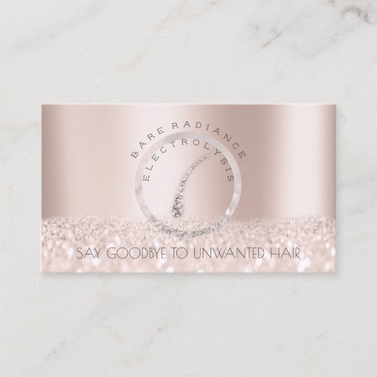 Electrolysis Hair Removal Appointment Roos Grey Afsprakenkaartje (Voorkant)