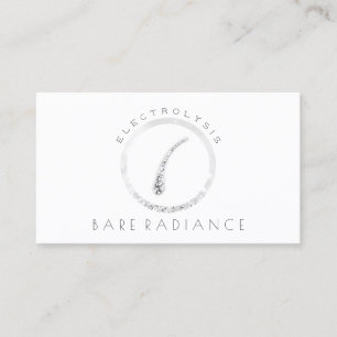 Electrolysis Hair Removal Benoeming White Grey Afsprakenkaartje