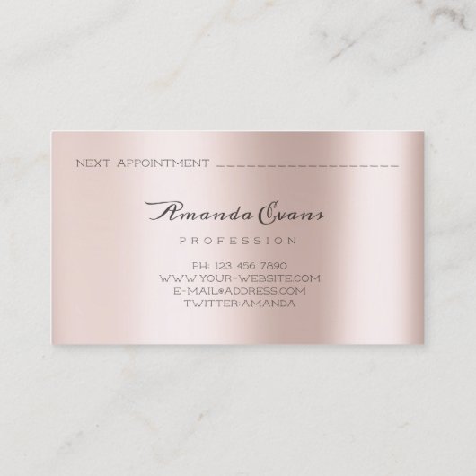 Electrolysis Hair Removal Roos Appointment Card 1 Afsprakenkaartje (Achterkant)