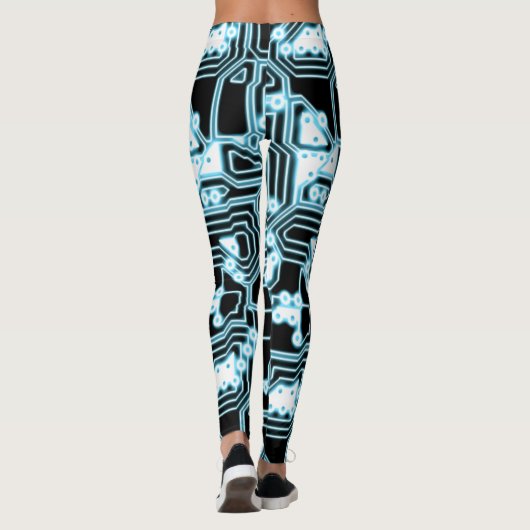 ElecTRON - Blauw / Zwart - Leggings (Achterkant)