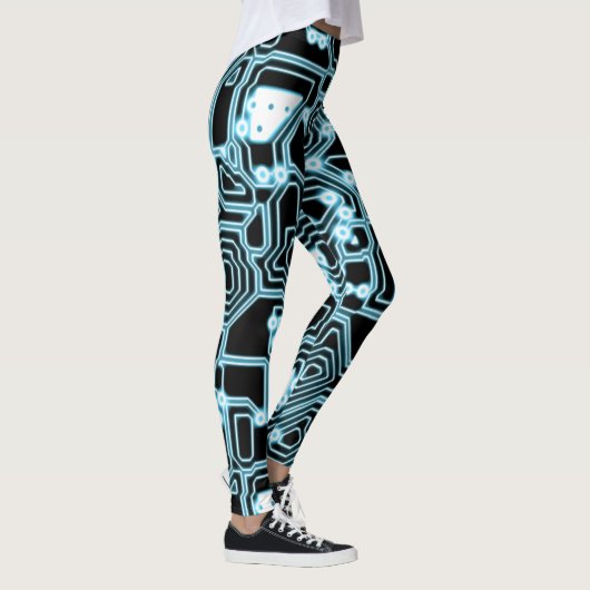 ElecTRON - Blauw / Zwart - Leggings (Rechts)