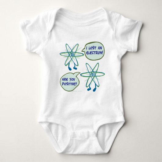 Electron Positive Pun Science Education Romper (Voorkant)