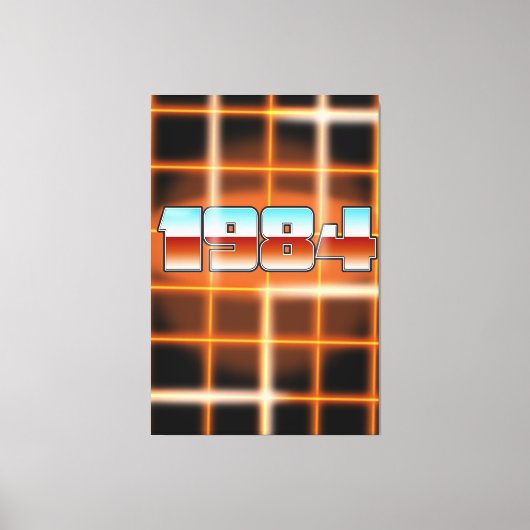 Electronic 1984 cartoon poster. canvas afdruk (Voorkant)