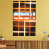 Electronic 1984 cartoon poster. canvas afdruk (Insitu (Woonkamer))