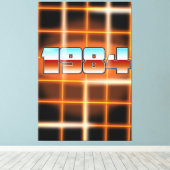 Electronic 1984 cartoon poster. canvas afdruk (Insitu (Houten vloer))