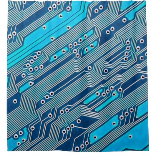 Electronic circuit board close up. circuit,board,b douchegordijn (Voorkant)