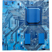 Electronic circuit board close up. circuit,board,s douchegordijn (Voorkant)