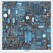 Electronic Circuit Vinyl Sticker (Vel)
