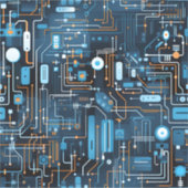 Electronic Circuit Vinyl Sticker (Voorkant)