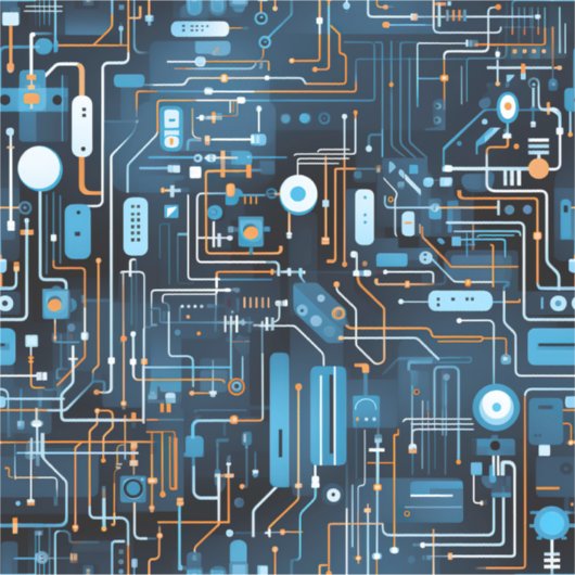 Electronic Circuit Vinyl Sticker (Voorkant)