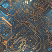 Electronic Circuit Vinyl Sticker (Voorkant)