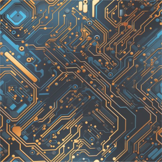 Electronic Circuit Vinyl Sticker (Voorkant)