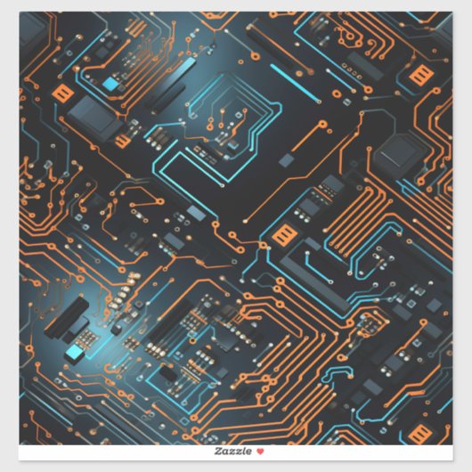 Electronic Circuit Vinyl Sticker (Vel)