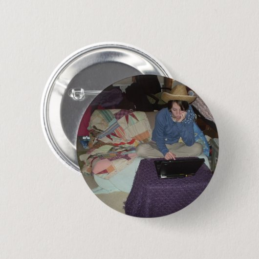 Electronic CowGirl Ronde Button 5,7 Cm (Voorkant /achterkant)