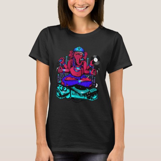 Electronic Dance Music or 90s Music or Ganesha EDM T-shirt (Voorkant)