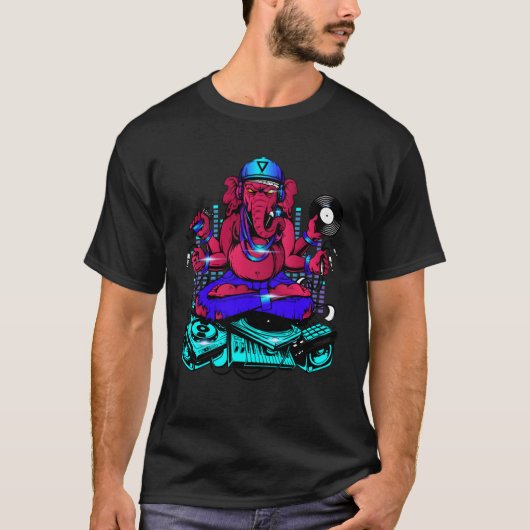 Electronic Dance Music or 90s Music or Ganesha EDM T-shirt (Voorkant)