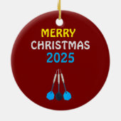 Electronic Dart Board Keramisch Ornament (Achterkant)