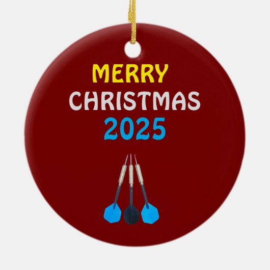 Electronic Dart Board Keramisch Ornament (Achterkant)