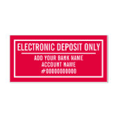 Electronic Deposit Only Zelfinktende Stempel (Design)