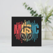 Electronic Music Lover DJ  Hoofdtelefoon Kaart (Staand voorkant)