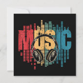 Electronic Music Lover DJ  Hoofdtelefoon Kaart (Achterkant)