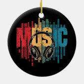 Electronic Music Lover DJ  Hoofdtelefoon Keramisch Ornament (Achterkant)