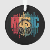 Electronic Music Lover DJ  Hoofdtelefoon Ornament (achterkant)