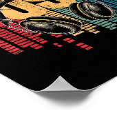 Electronic Music Lover DJ  Hoofdtelefoon Poster (Hoek)