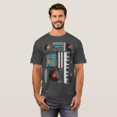 Electronic Music Synthesizer Techno Music DJ T-shirt (Voorkant volledig)