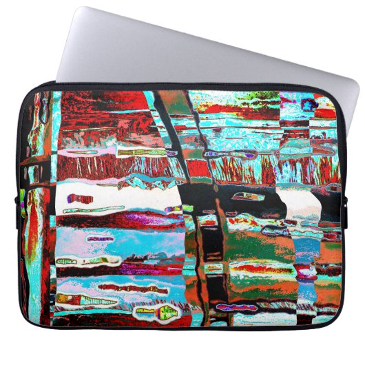 Electronics Bag – Collapse Reflection Abstract Laptop Sleeve (Voorkant)