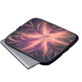 Electronics Bag Fractal Licht Paarse Palet Laptop Sleeve (Voorkant onderkant)