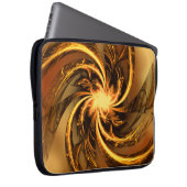 Electronics Bag Fractal Twisted Glow Yellow Laptop Sleeve (Voorkant Rechts)