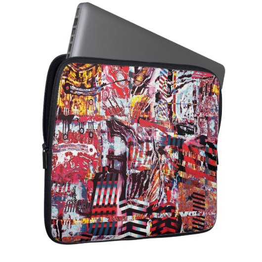 Electronics Bag – Fragmented Pulse Laptop Sleeve (Voorkant Rechts)
