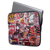 Electronics Bag – Fragmented Pulse Laptop Sleeve (Voorkant Links)