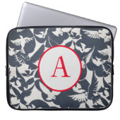 Electronics Bag JAPANESE BIRD PATTERN DIY INITIAAL Laptop Sleeve (Voorkant)