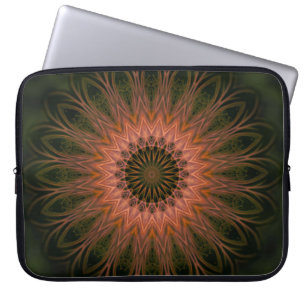 Electronics Bag Mandala Kant Vorm Natuur Kleuren Laptop Sleeve