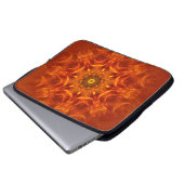 Electronics Bag Mandala Sunlight Sinaasappel Patte Laptop Sleeve (Voorkant onderkant)