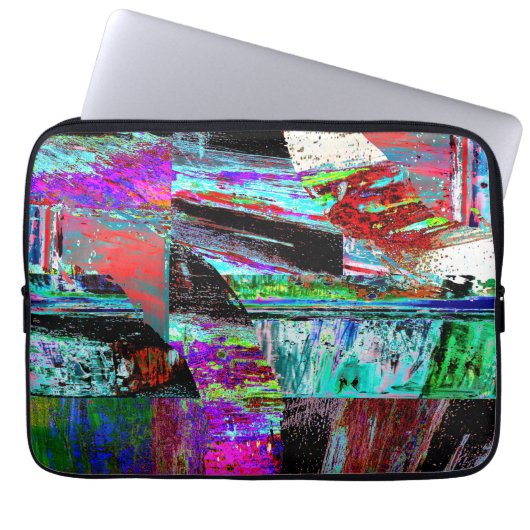 Electronics Bag – Neon Pulse Laptop Sleeve (Voorkant)