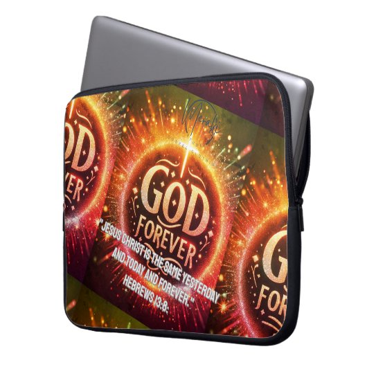 Electronics Bag Neopreen Laptop Sleeve 15" Bescher (Voorkant Links)