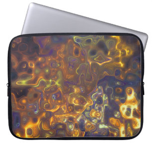 Electronics Bag Paarse Gele Edelsteen Patroon Laptop Sleeve
